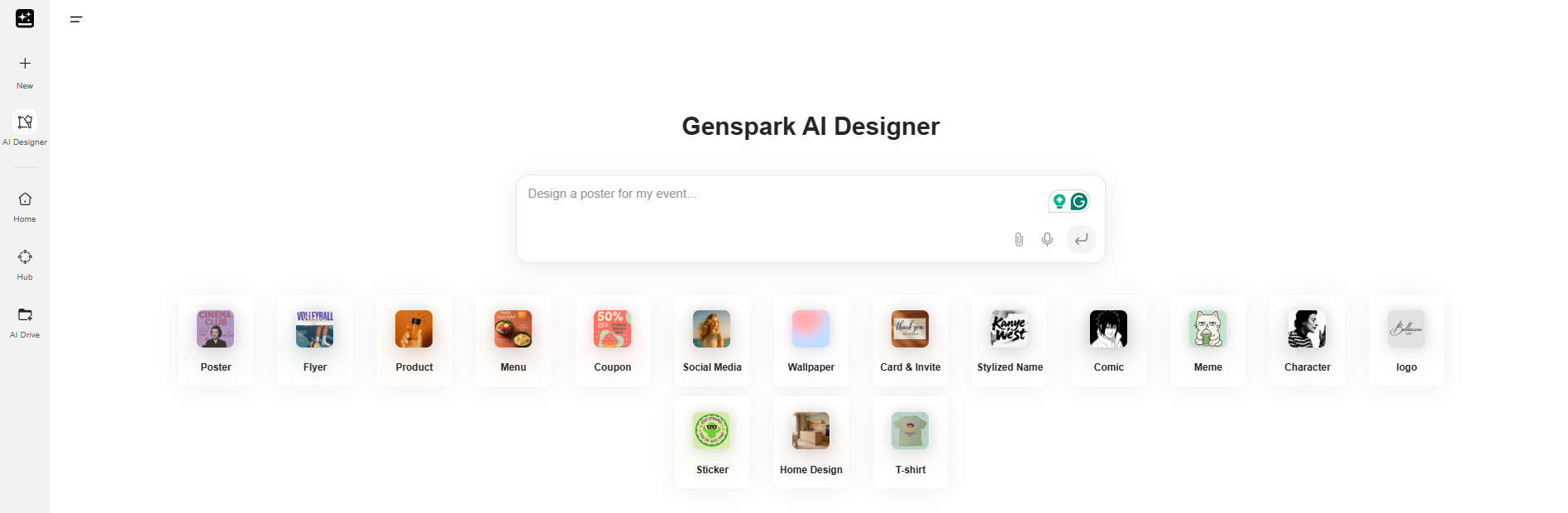 Agente de diseño de IA de Genspark