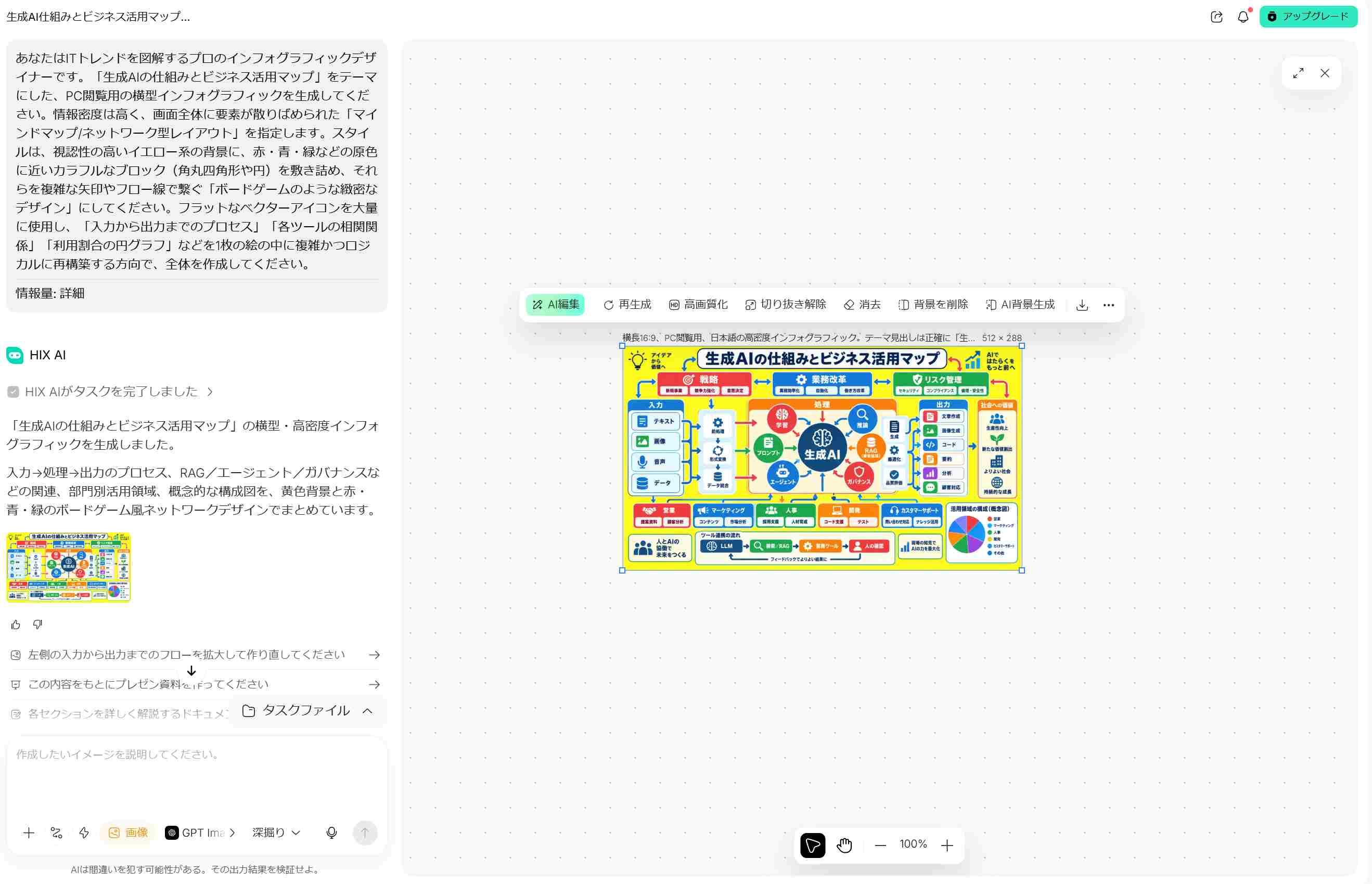 HIX AI インフォグラフィック保存